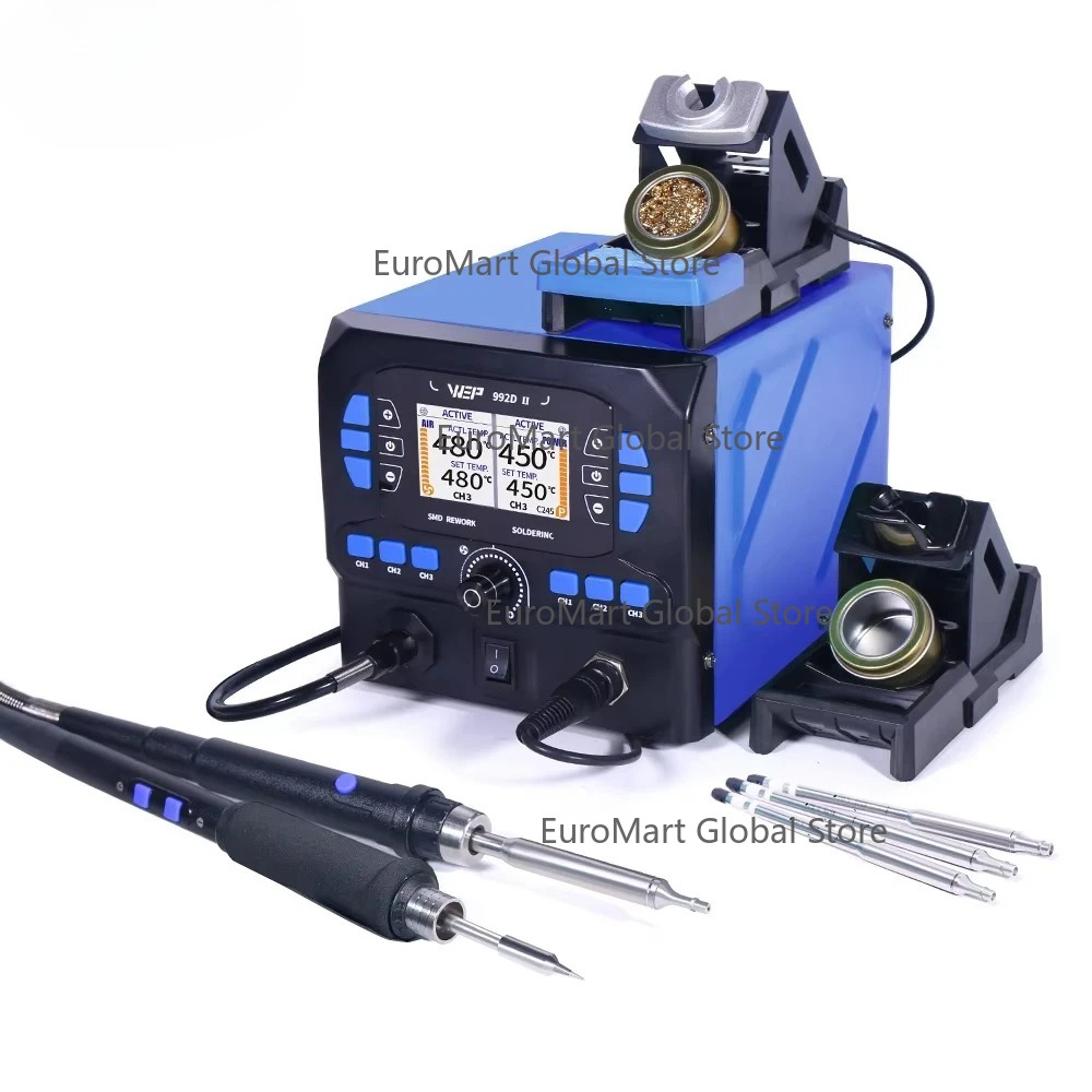 C210 Precision Soldering Station - Паяльная станция 992D-II 2-в-1 с ЖК-дисплеем