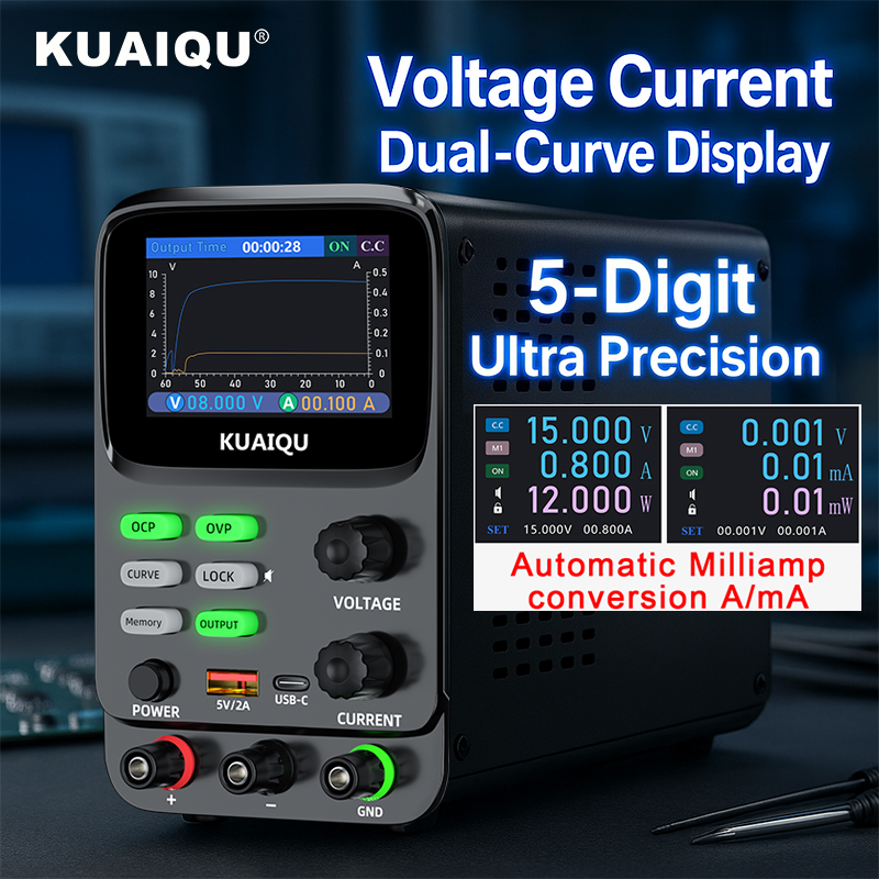 High Precision Dc Power Supply 30V 10A - KUAIQU 5-цифровой ультраточный регулируемый источник питания