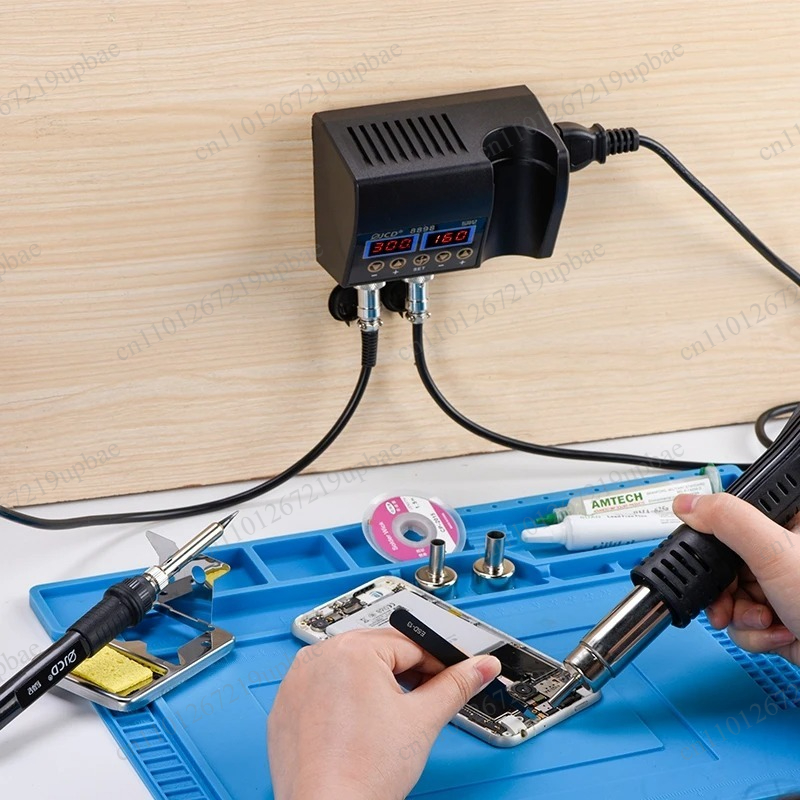 2 In 1 Soldering Rework Station 750W - 8898 2-в-1 750 Вт Цифровая паяльная
