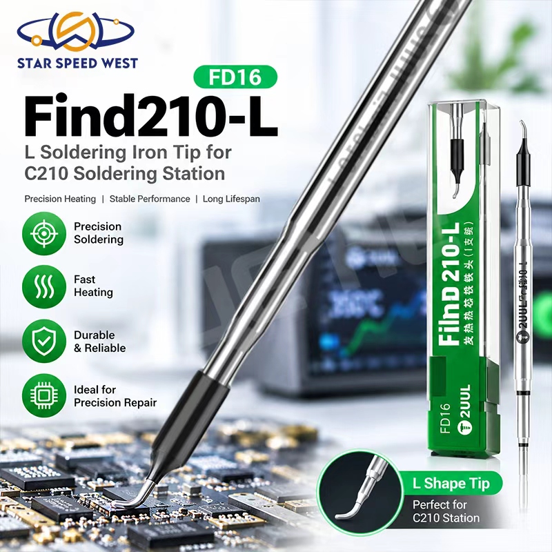 C210 Precision Soldering Station - 2UUL FD16 Find210-L – сменный наконечник