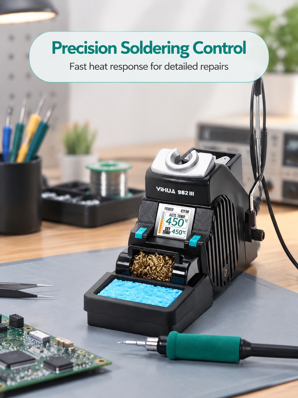 Паяльная станция YIHUA 982-III – обзор и цена C210 Precision Soldering Station