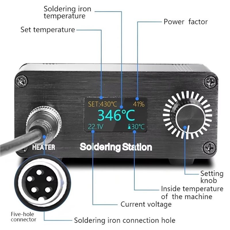 Портативная мини-паяльная стан – обзор и цена T12 Soldering Station Oled