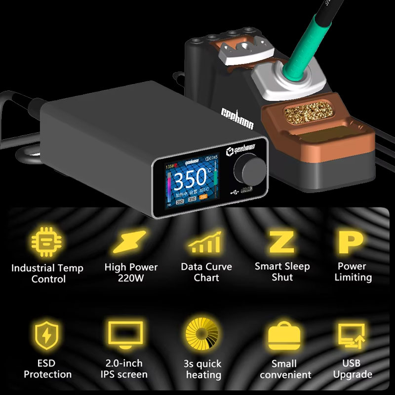 Паяльная станция GEEBOON TC22  – обзор и цена C210 Precision Soldering Station