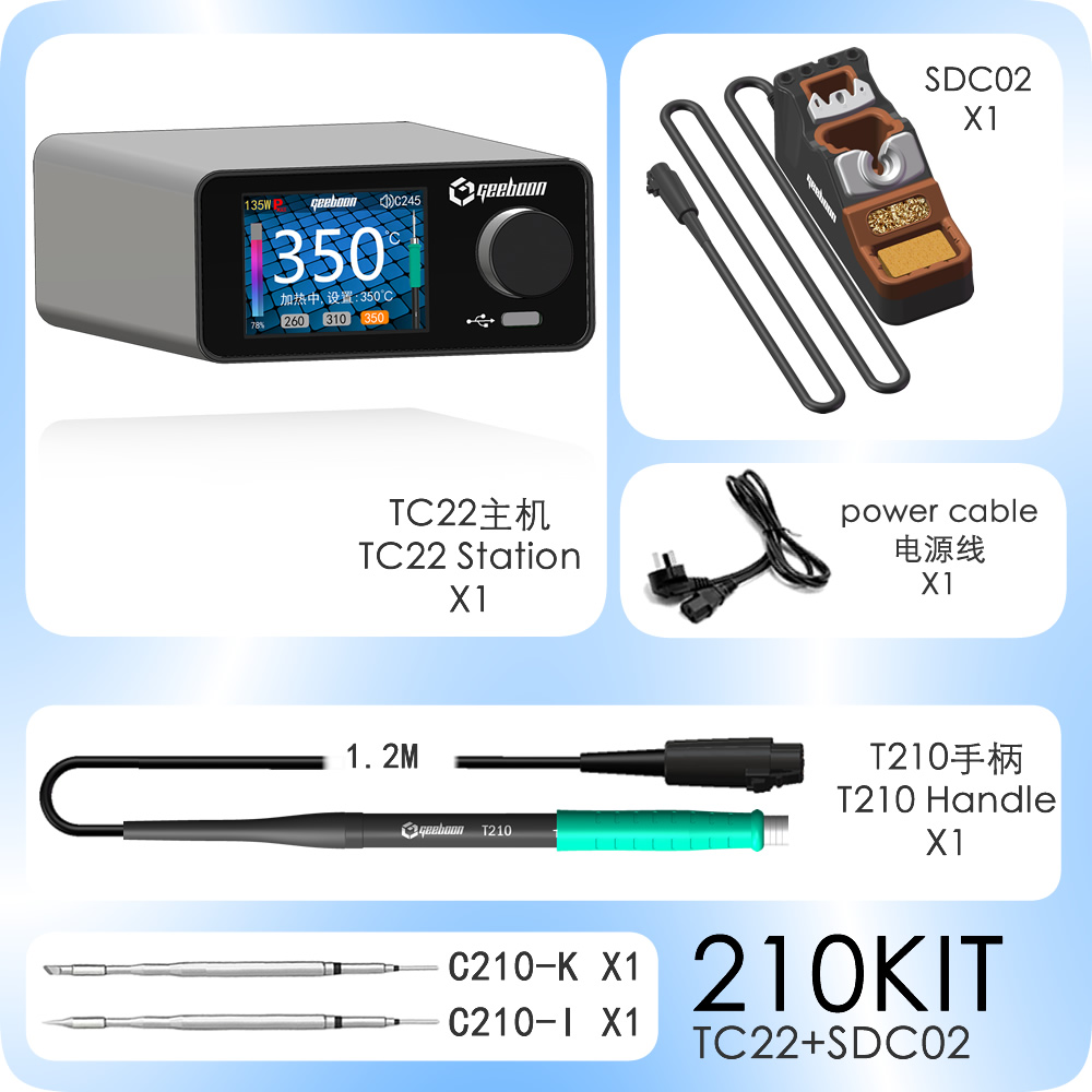 Паяльная станция GEEBOON TC22  – обзор и цена C210 Precision Soldering Station